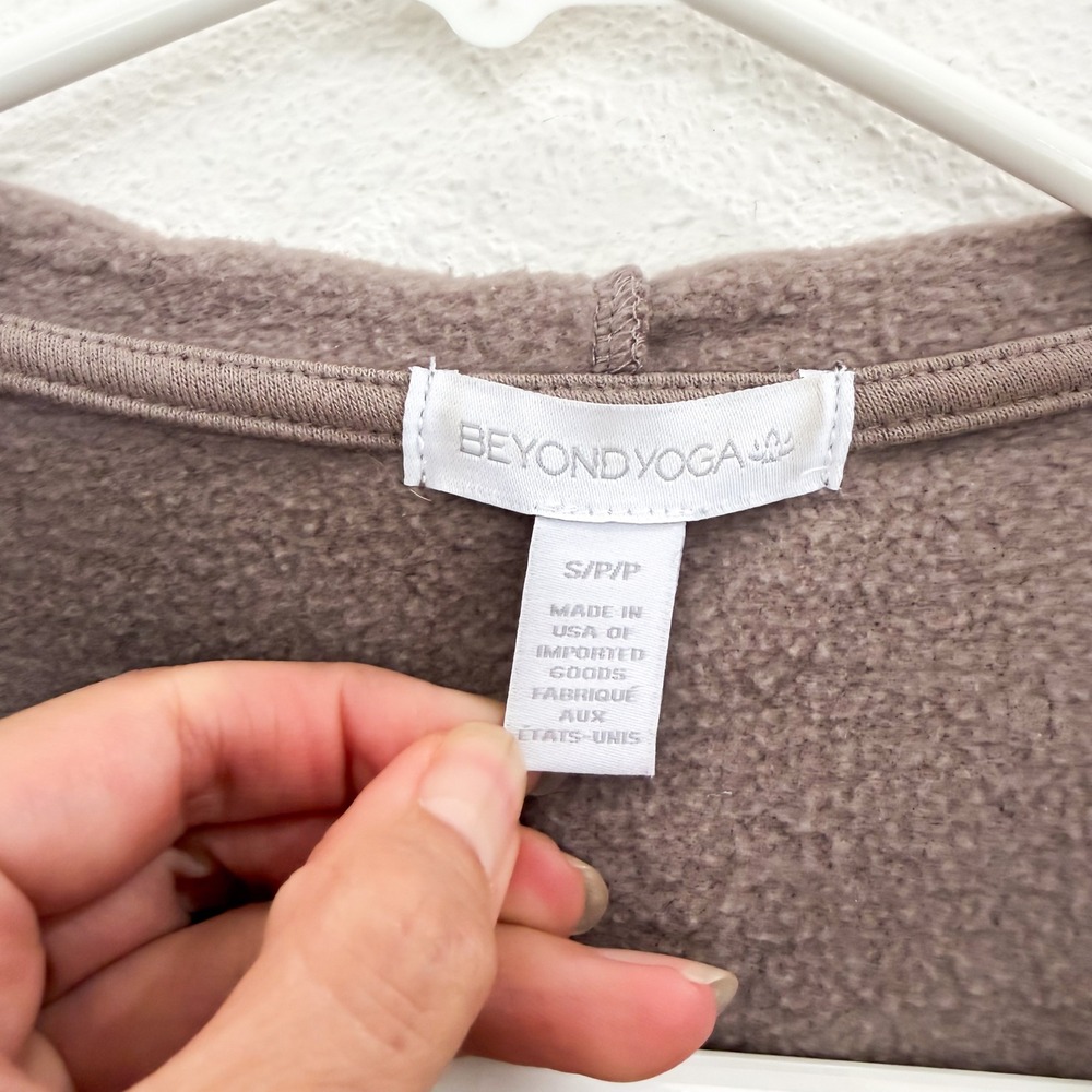 Beyond Yoga Boho Athleisure Hiking On The Go Cardigan Jacket Hoodie Taupe S - Picture 5 of 7